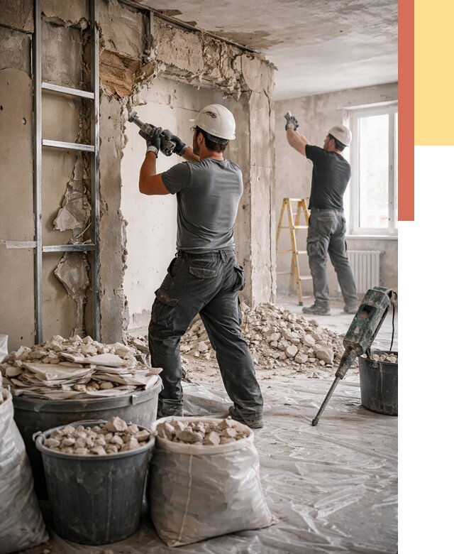 Демонтажные работы в Каменске-Уральском от 2872 руб. — услуги и цена под ключ | ОТДЕЛОЧНИК-Кмн