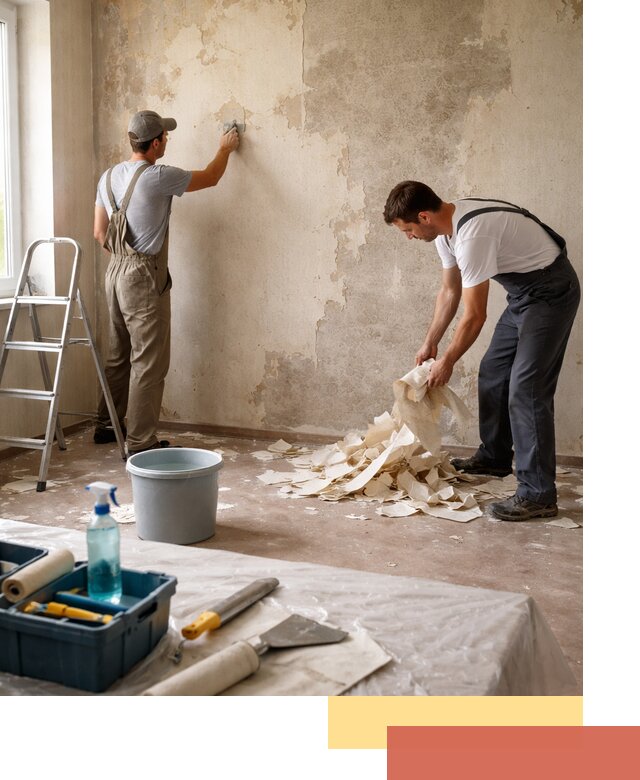 Снятие старых обоев в Каменске-Уральском быстро и качественно