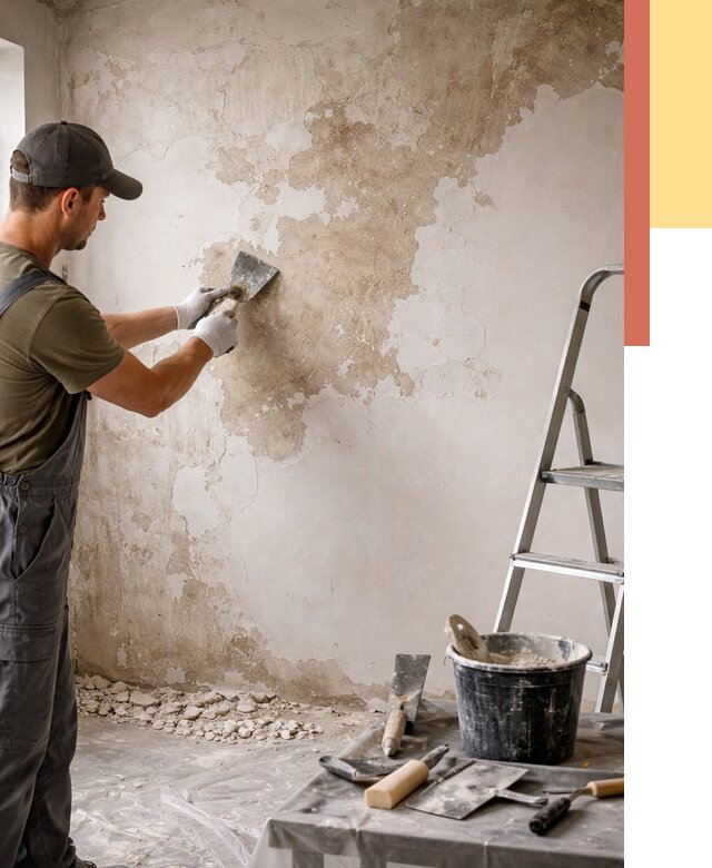 Снятие старой шпаклевки в Каменске-Уральском от 1968 руб. — быстро и недорого | ОТДЕЛОЧНИК-Кмн