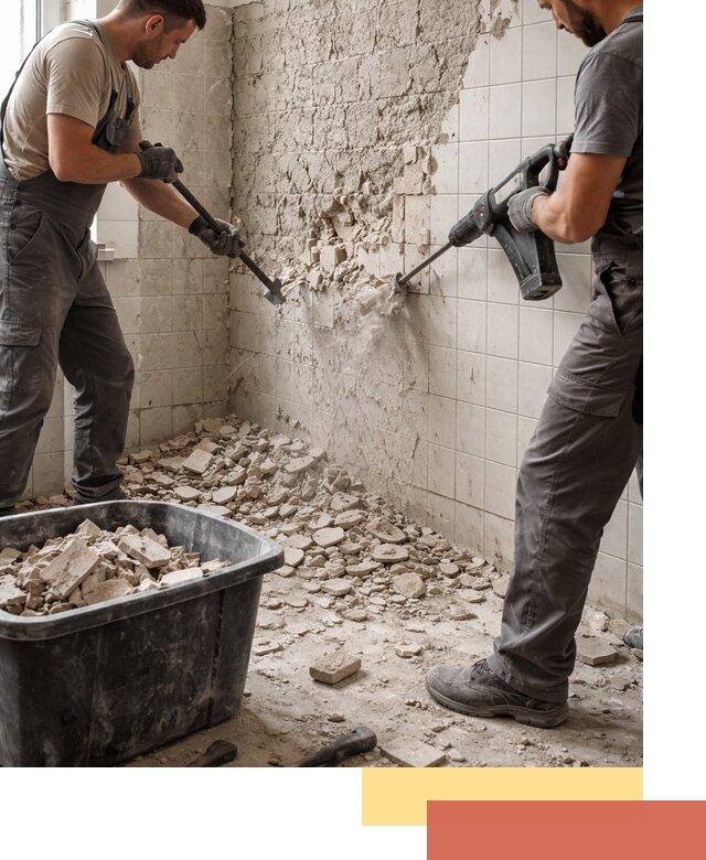 Демонтаж плитки со стен в Каменске-Уральском быстро и аккуратно