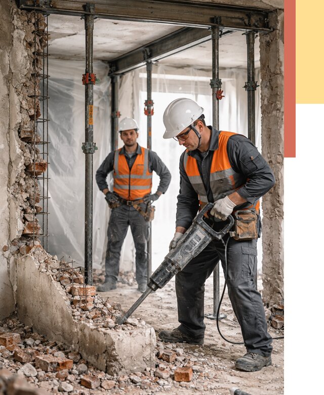 Снос несущих стен в Каменске-Уральском от 10904 руб. — демонтаж несущей стены под ключ | ОТДЕЛОЧНИК-Кмн