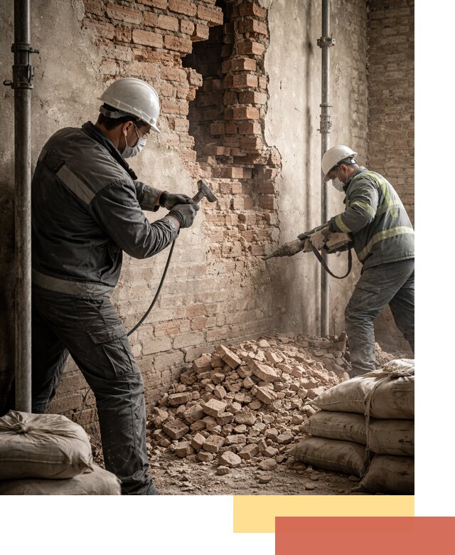 Демонтаж кирпичных стен в Каменске-Уральском быстро и безопасно