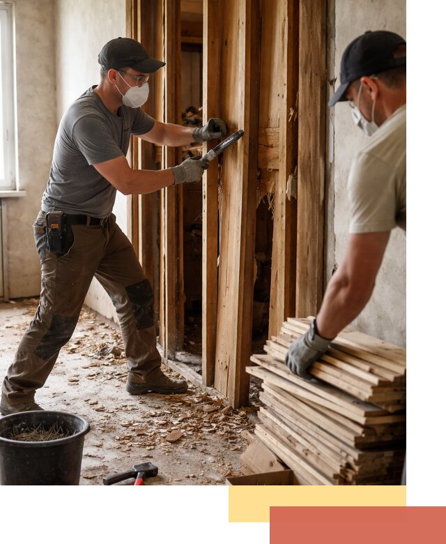 Демонтаж деревянных перегородок в Каменске-Уральском быстро и аккуратно