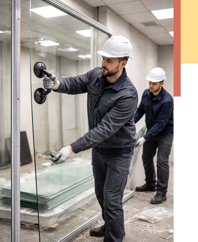 Демонтаж стеклянных перегородок в Каменске-Уральском от 3404 руб. — быстро и недорого | ОТДЕЛОЧНИК-Кмн