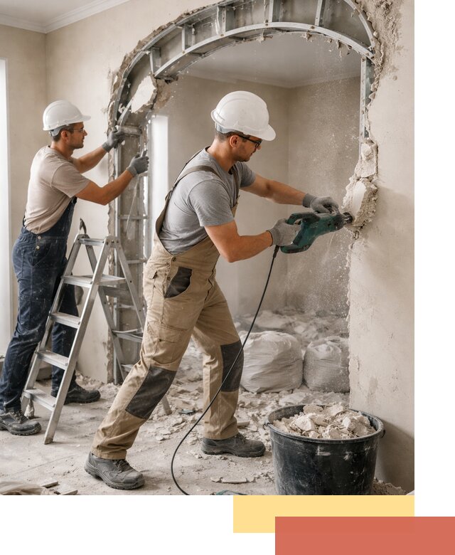 Демонтаж гипсокартонной арки в Каменске-Уральском быстро и аккуратно