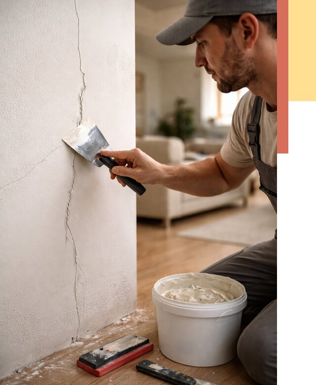 Заделка трещин и сколов в Каменске-Уральском от 2606 руб. — быстро и недорого | ОТДЕЛОЧНИК-Кмн