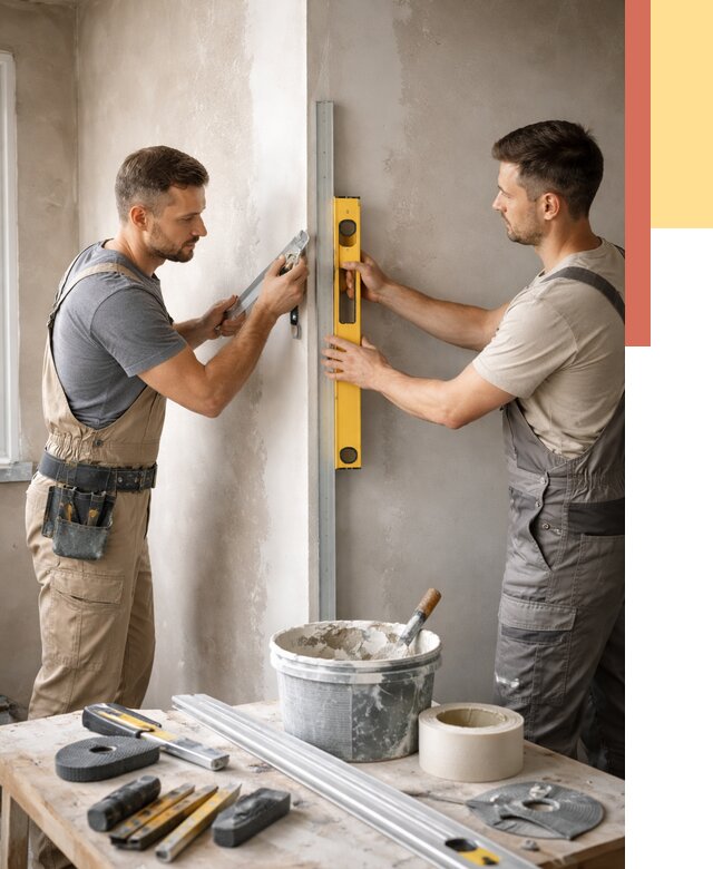 Выведение углов стен в Каменске-Уральском от 1968 руб. быстро и недорого | ОТДЕЛОЧНИК-Кмн