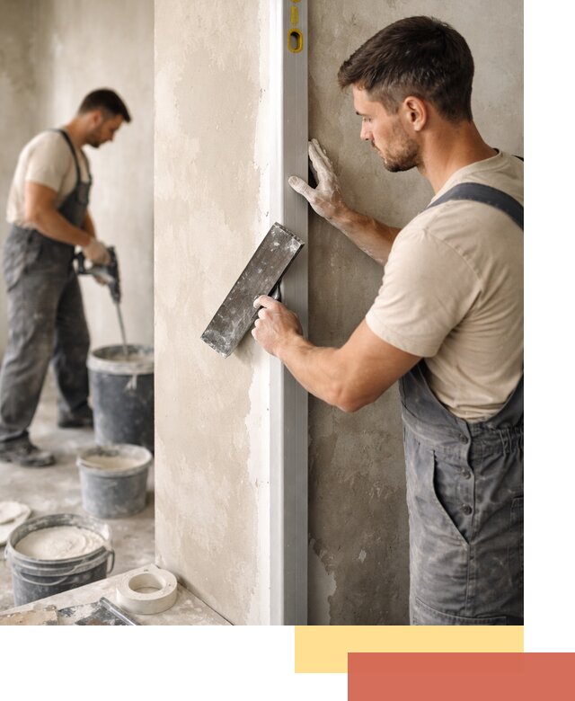 Выведение углов стен в Каменске-Уральском: монтаж и оштукатуривание