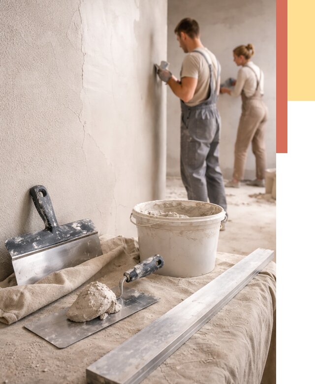 Штукатурка стен гипсовая в Каменске-Уральском от 4787 руб/м2 — быстро и недорого | ОТДЕЛОЧНИК-Кмн