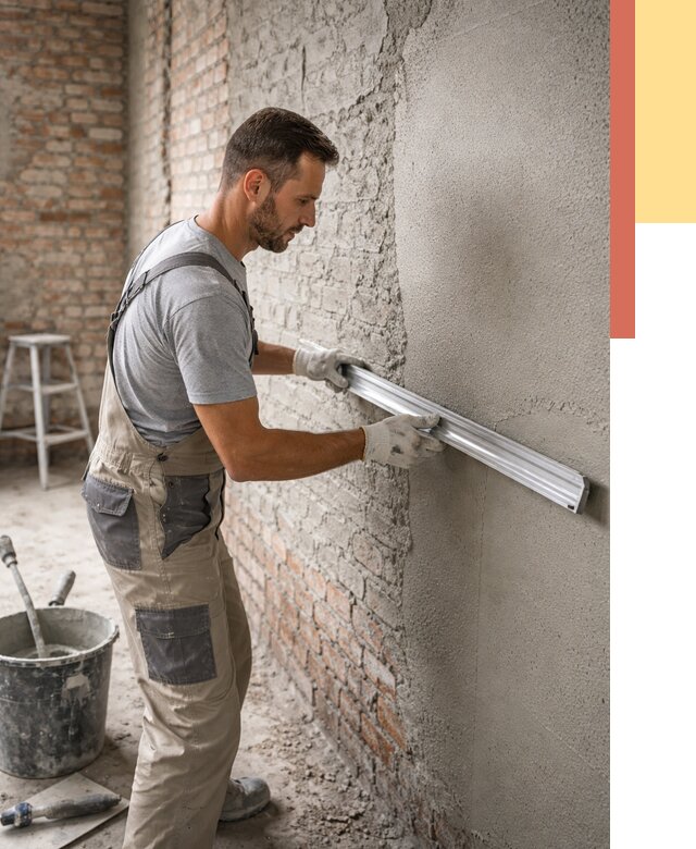 Штукатурка кирпичных стен в Каменске-Уральском от 4787 руб/м2 — быстро и недорого | ОТДЕЛОЧНИК-Кмн