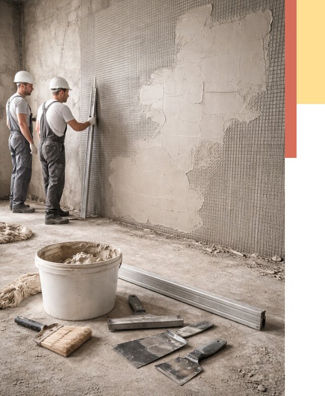 Штукатурка стен по сетке в Каменске-Уральском от 5851 руб./м2 — быстро и недорого | ОТДЕЛОЧНИК-Кмн