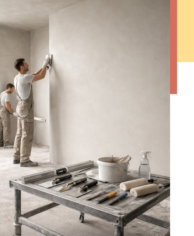 Штукатурка стен под покраску в Каменске-Уральском от 4787 руб./м² — качественно и недорого | ОТДЕЛОЧНИК-Кмн