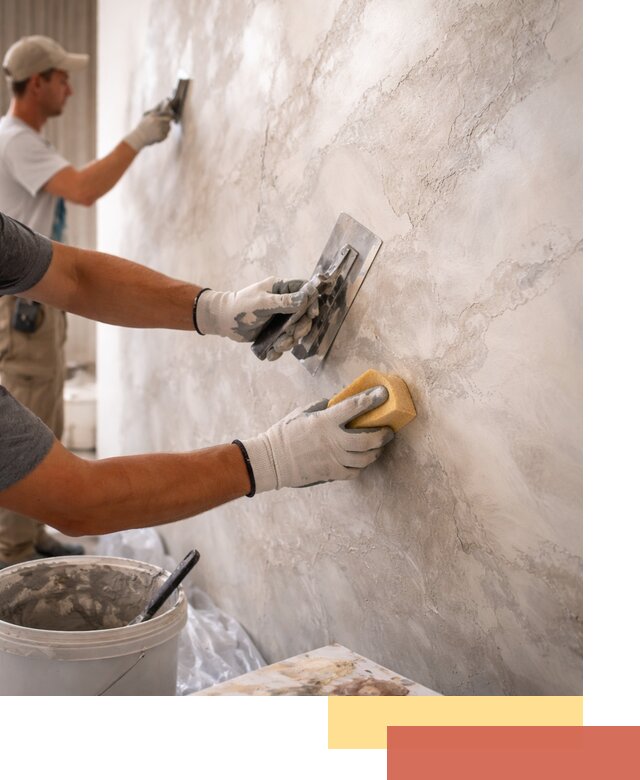 Декоративная штукатурка под мрамор в Каменске-Уральском для стен и потолков