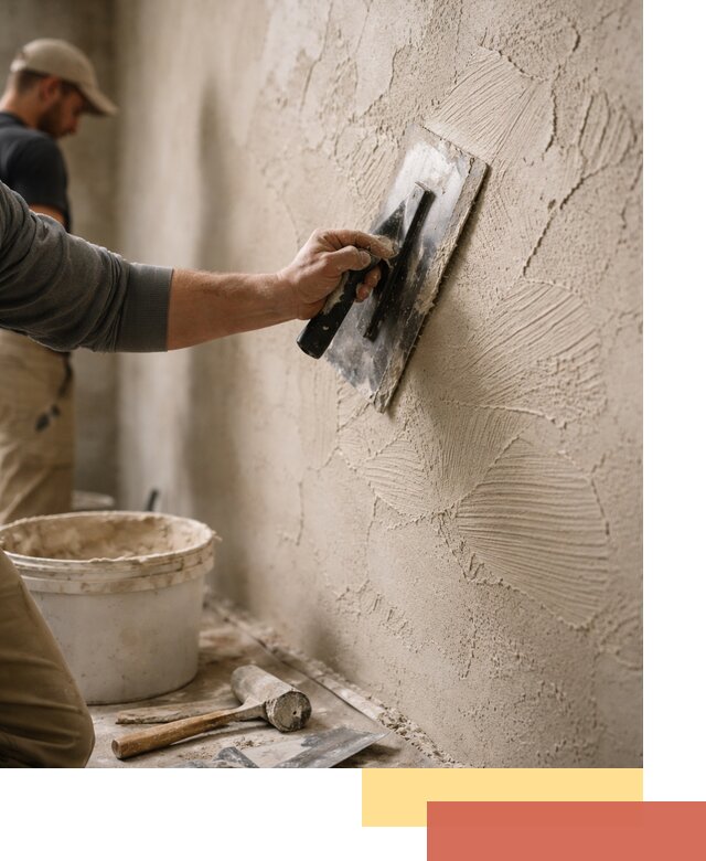 Фактурная штукатурка стен в Каменске-Уральском — монтаж, отделка, реставрация