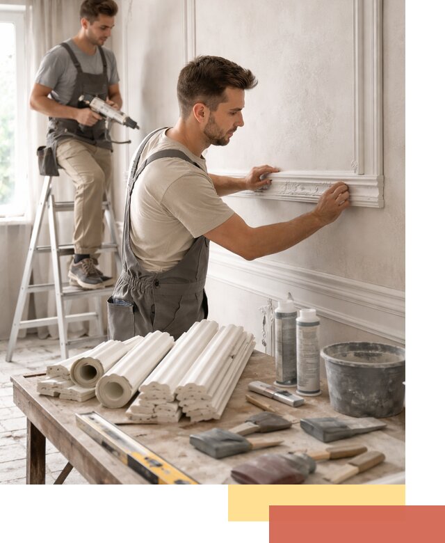 Монтаж лепнины на стены в Каменске-Уральском профессионально и качественно