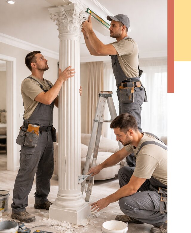 Установка декоративных колонн в Каменске-Уральском от 12766 руб. под ключ | ОТДЕЛОЧНИК-Кмн