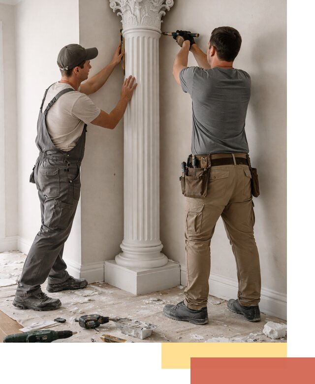 Установка декоративных колонн в Каменске-Уральском под ключ