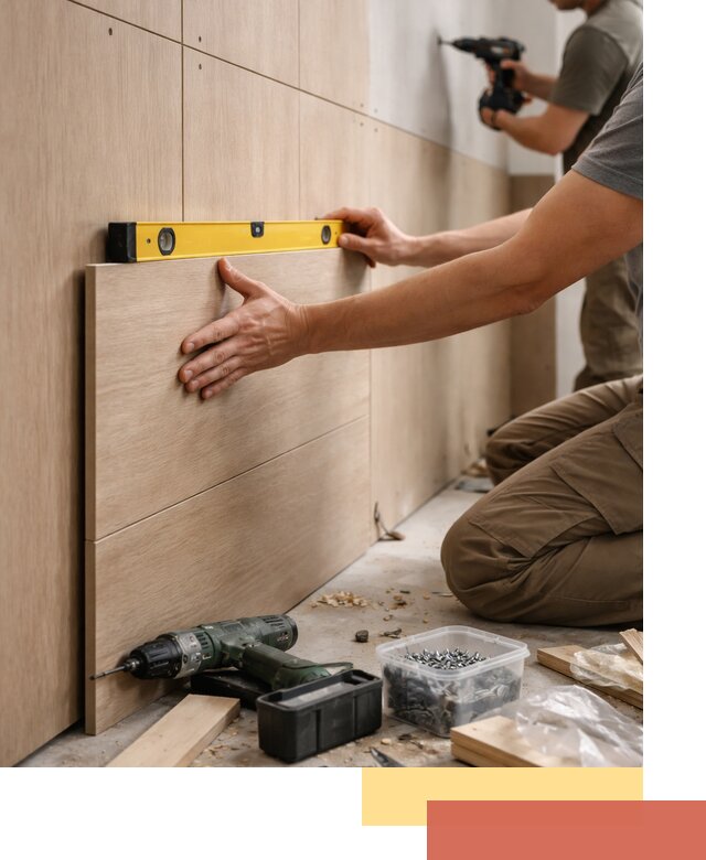 Профессиональный монтаж МДФ панелей на стены в Каменске-Уральском