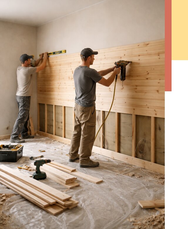 Монтаж деревянной вагонки на стены в Каменске-Уральском от 7979 руб. | Услуги монтажа вагонки | ОТДЕЛОЧНИК-Кмн