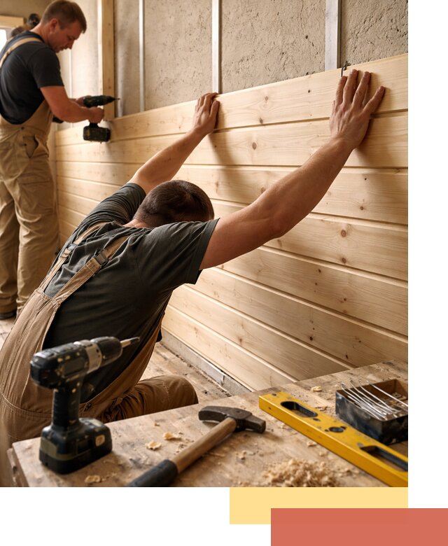 Монтаж деревянной вагонки на стены в Каменске-Уральском быстро и качественно