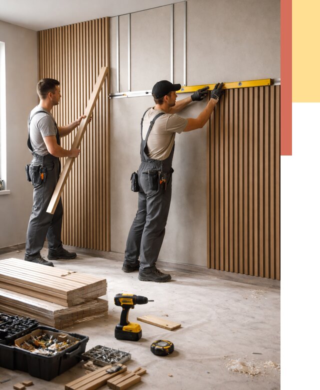 Монтаж реечных панелей на стены в Каменске-Уральском от 1277 руб. — быстро и недорого | ОТДЕЛОЧНИК-Кмн