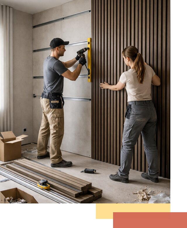 Монтаж реечных панелей на стены в Каменске-Уральском