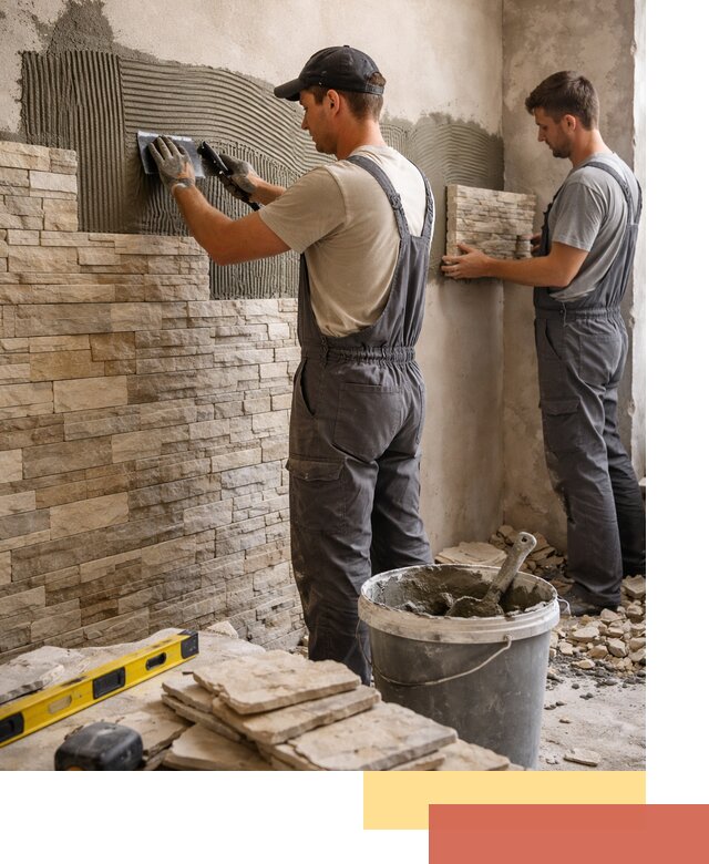 Монтаж искусственного камня в Каменске-Уральском — облицовка стен и фасадов