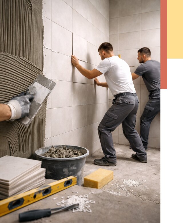 Укладка плитки на стены в Каменске-Уральском от 904 руб. — качественно и недорого | ОТДЕЛОЧНИК-Кмн