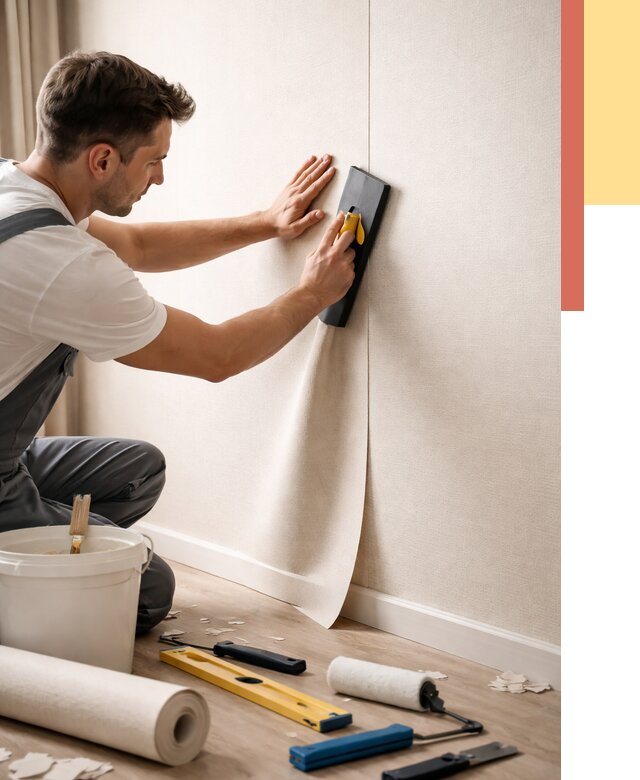 Поклейка виниловых обоев в Каменске-Уральском от 4787 руб. | Быстро и недорого — ОТДЕЛОЧНИК-Кмн