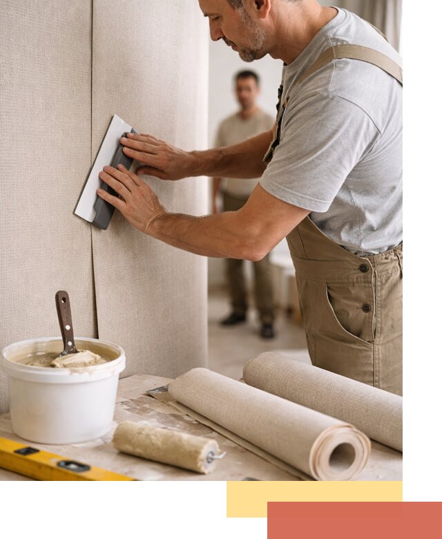 Поклейка текстильных обоев в Каменске-Уральском профессионально и аккуратно