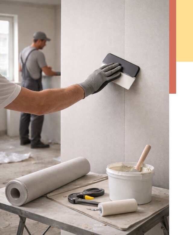 Поклейка обоев под покраску в Каменске-Уральском от 3723 руб. за м2 | ОТДЕЛОЧНИК-Кмн