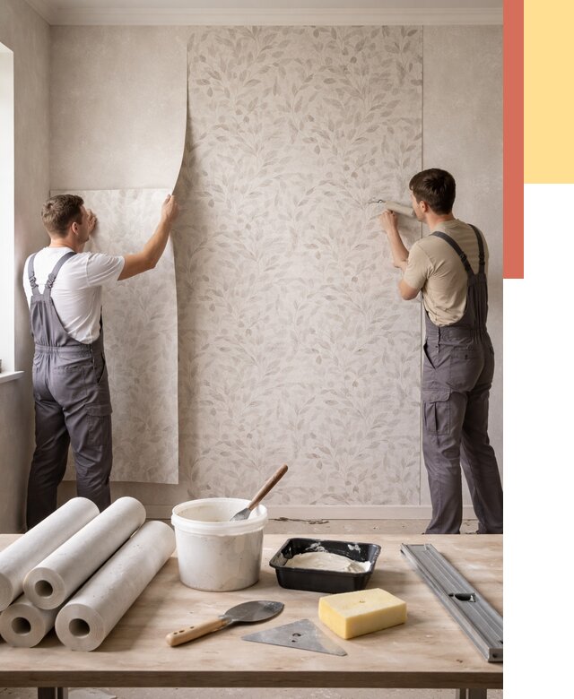 Поклейка обоев с подбором рисунка в Каменске-Уральском от 3723 руб. | ОТДЕЛОЧНИК-Кмн - быстро и недорого