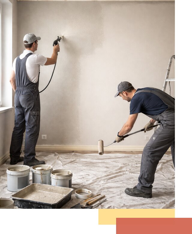 Покраска стен моющейся краской и защита поверхностей в Каменске-Уральском