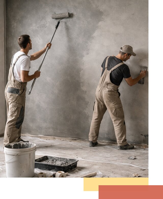 Покраска стен под бетон в Каменске-Уральском профессионально и недорого