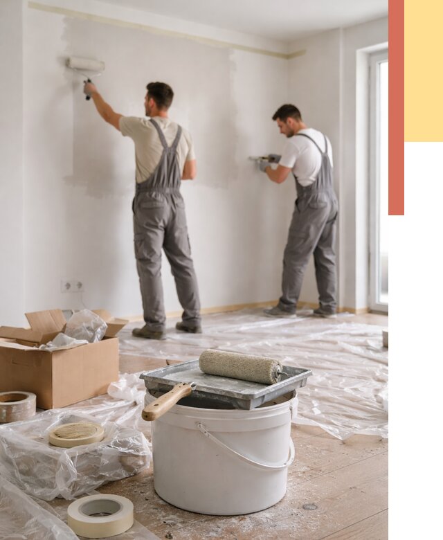 Покраска стен в квартире в Каменске-Уральском от 2660 руб/м2 — быстро и недорого | ОТДЕЛОЧНИК-Кмн