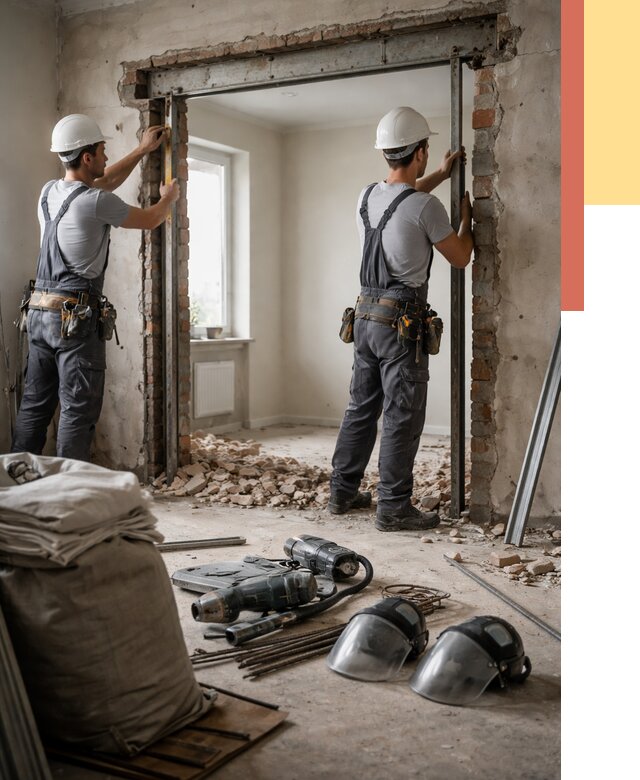 Расширение дверного проема в Каменске-Уральском от 13298 руб. под ключ | ОТДЕЛОЧНИК-Кмн