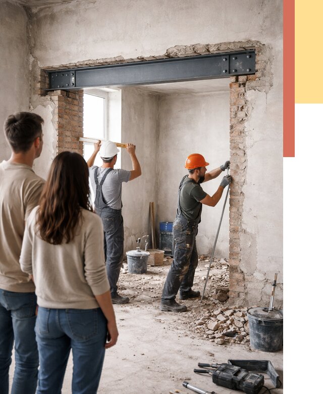 Усиление проема в стене в Каменске-Уральском от 10106 руб. — усиление дверного проема металлоконструкцией | ОТДЕЛОЧНИК-Кмн