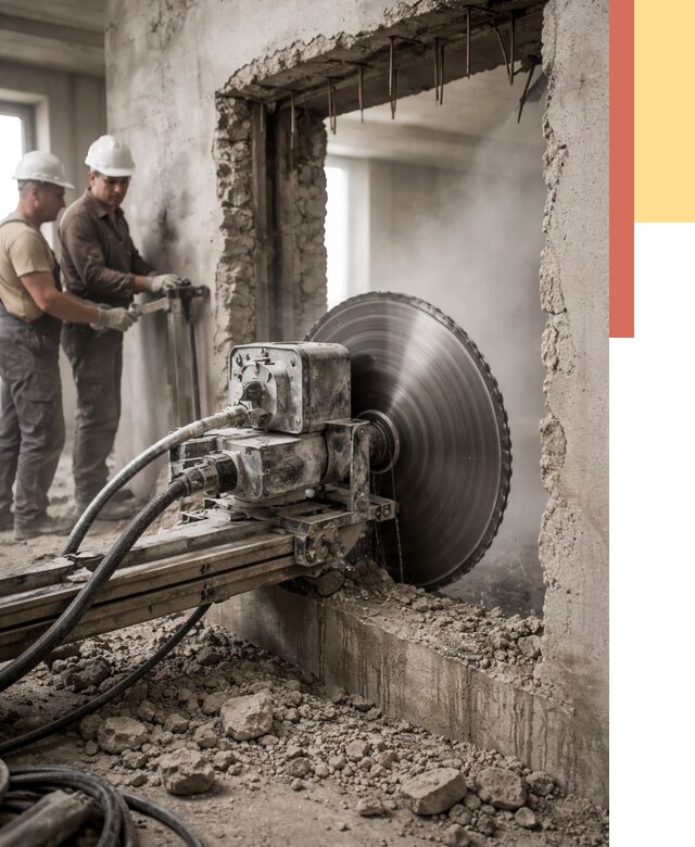 Алмазная резка проемов в Каменске-Уральском от 4787 руб. быстро и недорого | ОТДЕЛОЧНИК-Кмн