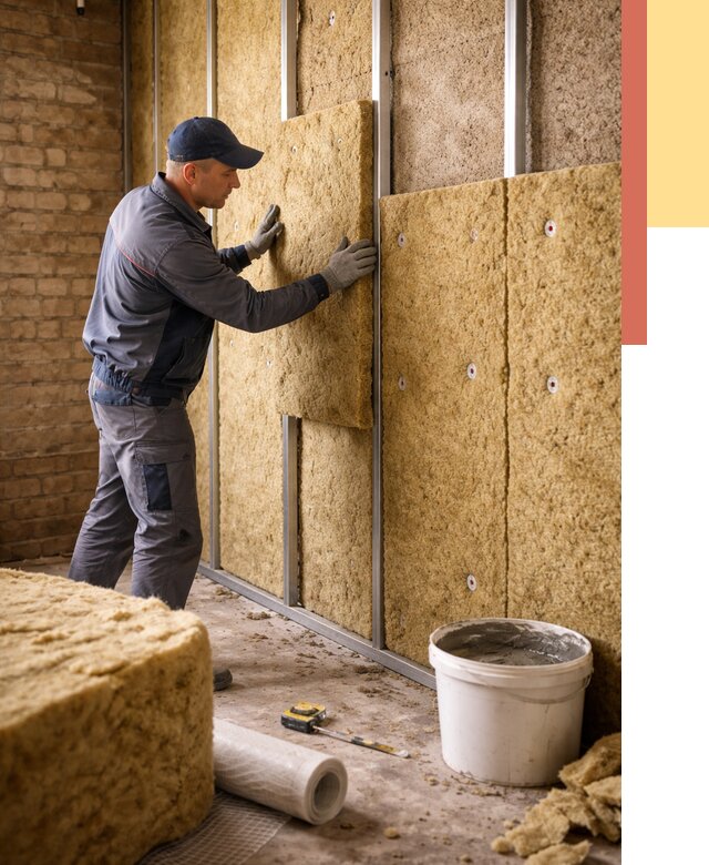 Утепление стен минватой в Каменске-Уральском от 1436 руб./м2 — недорого и быстро | ОТДЕЛОЧНИК-Кмн