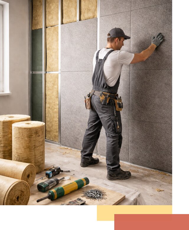 Профессиональная шумоизоляция стен в Каменске-Уральском для квартиры и офиса