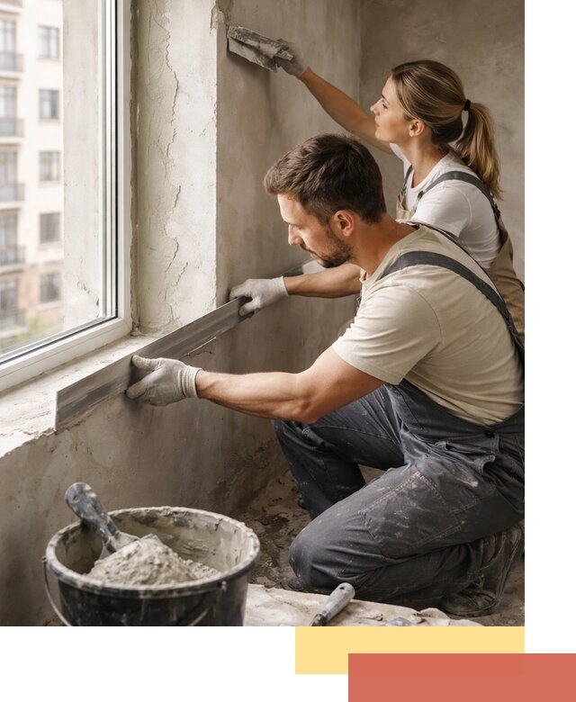 Штукатурка откосов дверей и окон профессионально в Каменске-Уральском