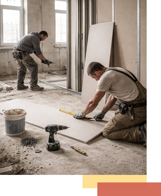 Кладка перегородок из ПГП под ключ в Каменске-Уральском