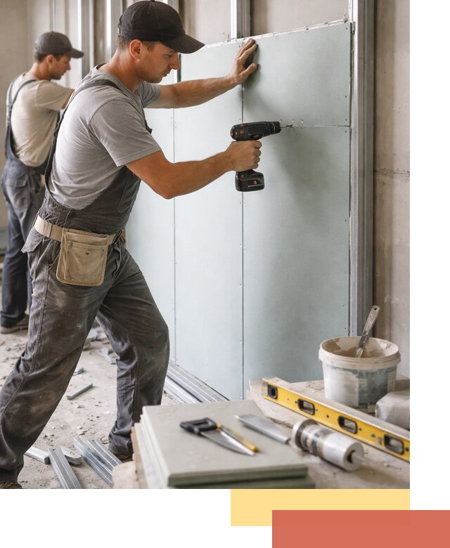 Кладка влагостойких перегородок ПГП в Каменске-Уральском