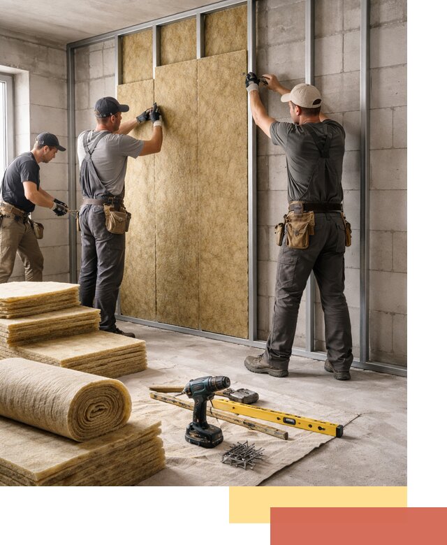 Шумоизоляция перегородок из блоков в Каменске-Уральском — монтаж и защита шумоизоляцией