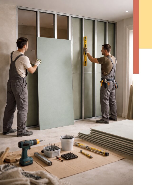 Перегородка из влагостойкого гипсокартона в Каменске-Уральском от 5106 руб. — монтаж под ключ | ОТДЕЛОЧНИК-Кмн