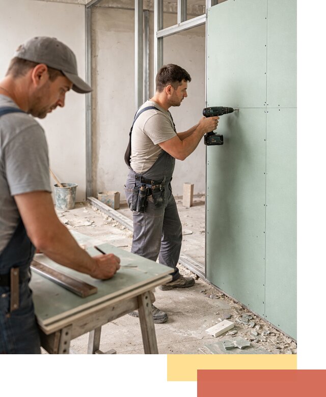 Перегородки из влагостойкого гипсокартона под ключ в Каменске-Уральском