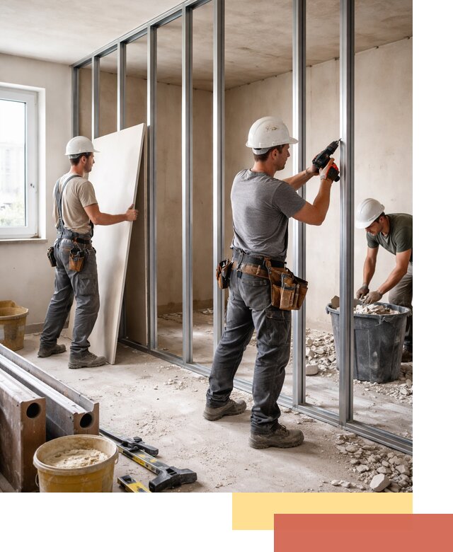 Перенос гипсокартонной перегородки в Каменске-Уральском профессионально и быстро