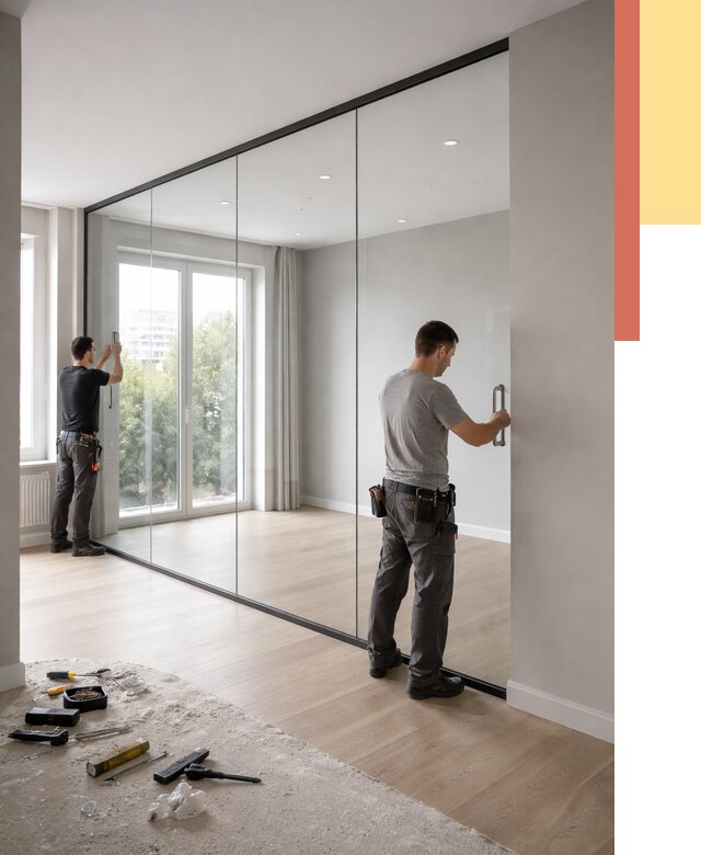 Изготовление стеклянных перегородок в Каменске-Уральском от 13138 руб. под ключ | ОТДЕЛОЧНИК-Кмн