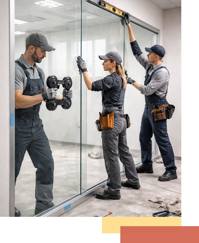 Профессиональный монтаж стеклянных перегородок в Каменске-Уральском