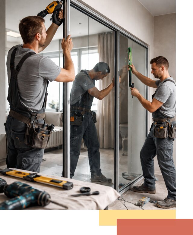 Каркасные стеклянные перегородки под ключ в Каменске-Уральском